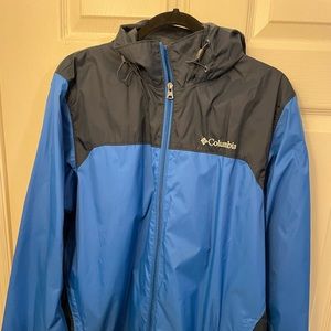 Columbia Men’s rain jacket - blue size M